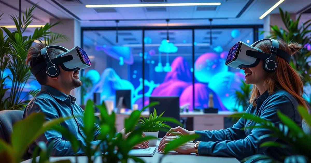 La réalité virtuelle au bureau : quand les pauses détente deviennent immersives