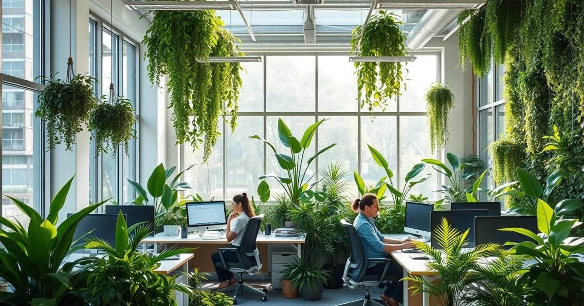 La révolution des bureaux biophiliques : comment la nature au travail booste la productivité et réduit le stress des employés